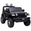 Lean Cars Dvivietis vaikiškas elektromobilis Jeep Rubicon 4x4, juodas