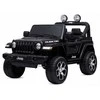Lean Cars Dvivietis vaikiškas elektromobilis Jeep Rubicon 4x4, juodas