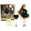 Lean Toys Lėlė Emily su kačiuku ir medine širdimi, 30 cm