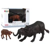 Lean Toys Figūrėlių rinkinys LeanToys Afrikos buivolas su jaunikliu