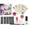 Lean Toys TATUiruočių rinkinys, Blizgančios tatuiruotės, lipdukai, POLIKAS, DOVANA 3 viename