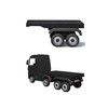 Lean Cars HL358 Mercedes Actros juoda puspriekabė