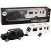 Lean Toys Juodos spalvos džipo ir kemperio rinkinys