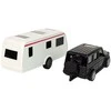 Lean Toys Juodos spalvos džipo ir kemperio rinkinys