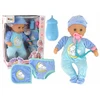 Lean Toys Baby Doll lėlė su mėlyna pižama