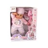 Lean Toys lėlė-kūdikis su čiulptuku ir rusvais drabužiais