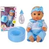 Lean Toys Mėlyna Lėlė 30 cm Mėlyna Bottle Nightie Drinks