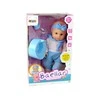 Lean Toys Mėlyna Lėlė 30 cm Mėlyna Bottle Nightie Drinks