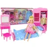 Lean Toys Lėlių baldų komplektas lova su spinta