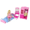 Lean Toys Lėlių baldų komplektas lova su spinta