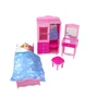 Lean Toys Lėlių baldų komplektas lova su spinta