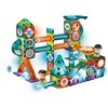 Lean Toys Šviečianti rutulių čiuožykla su blokeliais, 150 elementų