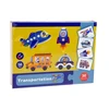 Lean Toys Magnetinė dėlionė vaikams su transporto priemonių kortelėmis