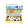Lean Toys Magnetinė dėlionė vaikams su transporto priemonių kortelėmis