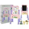 Lean Toys Dvipusė lenta su priedais 2in1, rožinė-violetinė