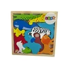 Lean Toys Edukacinė medinė dėlionė gyvūnai 12 vnt.