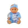 Lean Toys Mėlyna Lėlė Mėlyna Baby Doll su puoduku, 24 cm
