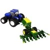 Leantoys Mėlynas traktorius su presu