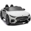 Dvivietis vaikiškas elektromobilis Lean Cars Mercedes AMG SL63, baltas