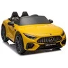 Lean Cars Dvivietis vaikiškas elektromobilis Mercedes AMG SL63, geltonas