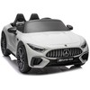 Dvivietis vaikiškas elektromobilis Lean Cars Mercedes AMG SL63, baltas