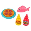 Lean Toys Žaislinė mikrobangų krosnelė su priedais vaikams nuo 3 metų