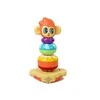 Piramidė Beždžionėlė Lean toys Mon Mon the Rainbow Stacker