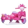 Lean Cars CREAM Triratis elektromobilis Scooter Ice Kreminis Shop JT5258, rožinis