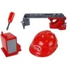 Žaislinis ardomas ugniagesių gelbėtojų autokeltuvas su priedais Lean Toys, raudonas, 54x32x9,5 cm