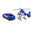 Lean Cars Policijos rinkinys su vilkiku, automobiliu ir sraigtasparniu