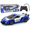 Lean Toys Nuotoliniu būdu valdomas policijos lenktynių automobilis su LED šviesomis