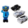 Lean Toys Automobilis su policininko figūrėlė 2in1
