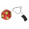 Lean Toys Raudonas PU kamuolys su elastine juosta, 6 cm, žvaigždės
