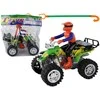 Lean Toys Keturratis su trinties varikliu ir bekelės ratais