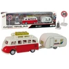 Lean Toys Transporto priemonių rinkinys LeanToys Autobusas su kempingo priekaba