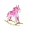 Lean Toys Rožinė Rocking Horse 74cm Rožinė