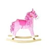 Lean Toys Rožinė Rocking Horse 74cm Rožinė