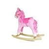 Lean Toys Rožinė Rocking Horse 74cm Rožinė