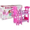 Dviaukštė lova lėlėms Lean Toys, rožinė