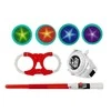 Lean Toys Kosminio Kario Rinkinys su Lazeriniu Pistoletu ir Šviesos Kardu