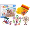 Lean Toys Statybiniai šiaudeliai su jungtimis vaikams