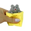 Lean Toys Žaislas sūrio gabaliukas su pele