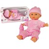 Lean Toys ROŽINĖ LĖLĖ KŪDIKIS SU GARSU IR BUTELIUKU