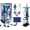 Lean Toys Žaislinė kosmoso raketa su paleidimo bokštu ir astronautais, 15 dalių