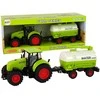 Lean Toys Traktorius su priekaba LeanToys Big Wheels Žalias Farm