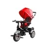 Lean Toys Triratis dviratukas su stogeliu PRO500, raudonas su juodu rėmu