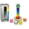 Dėlionė Lean Toys Medinė piramidė su gyvunėliais