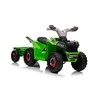 Lean Cars Akumuliatorinis keturratis su priekaba vaikams XMX630T, žalios spalvos