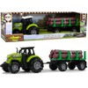 Lean Toys Žaislinis traktorius su priekaba, su garso efektais