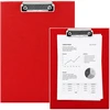 Lean Clipboard with Metal Clip for Writing A4 Raudona